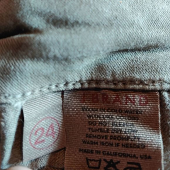 J Brand grunge army green cargo skinny jeans - Picture 5 of 8